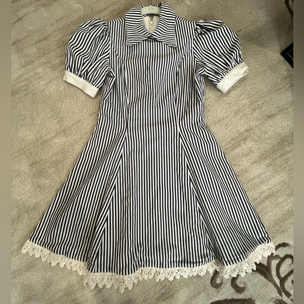 Pinstriped dress
